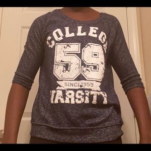 Blue college top